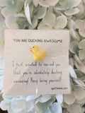 000 ($7) Handmade Funny Duck Greeting Card with Keepsake