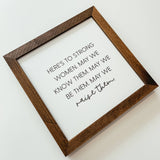 044 ($40) Strong Women Framed Wood Sign