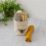 018 ($35) Dish Cloth Set of 4 - Bee
