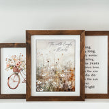 044 ($42) The Earth Laughs In Flowers Framed Sign | Spring Sign
