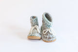 000 ($55-$58) Huddy Buddies - Wool Booties - Sea Glass