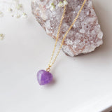 006 ($45) Oh So Lovely - Gemstone Heart Pendant Necklace