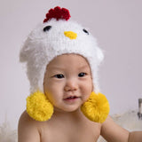 039 ($34) Chicken Earflap Beanie Hat Baby & Kids - 6-24M