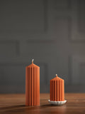 000 ($35) Zoetstudio - Large Ribbed Pillar Candles