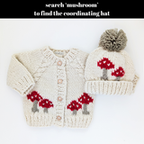 039 ($68) Mushroom Natural Cardigan Sweater Baby & Toddler