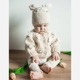 039 ($77) Flower Cardigan Sweater Natural - 12-18M