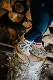 000 ($55-$58) Huddy Buddies - Wool Booties - Lumberjacks