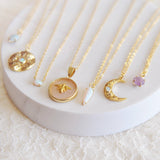006 ($42) Indi dainty oval opal necklace