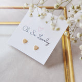 006 ($45) Little diamond heart stud earrings