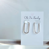 006 ($45) Oh So Lovely - Geneva long Rectangle Hoop
