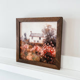 044 ($40) Vintage Floral Home Print Framed Sign