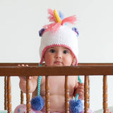 039 ($34-$36) Unicorn Pastel Earflap Beanie Hat