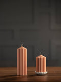 000 ($35) Zoetstudio - Large Ribbed Pillar Candles