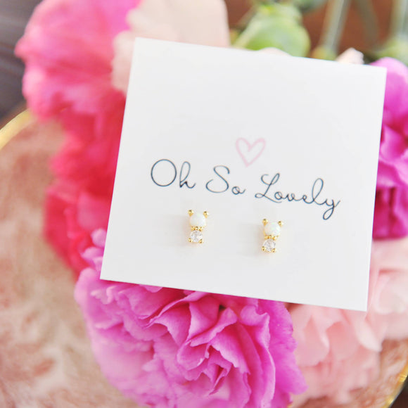 006 ($28) Lucy Opal Stud Earrings