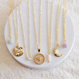 006 ($42) Indi dainty oval opal necklace