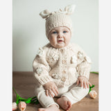039 ($77) Flower Cardigan Sweater Natural - 12-18M