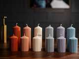 000 ($35) Zoetstudio - Large Ribbed Pillar Candles
