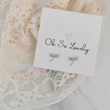 006 ($25) Oh So Lovely - Dragonfly Stud Earrings