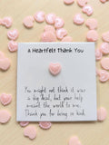 000 ($7) Uplifted Ink - Mini Gratitude Card with Heart Figurine