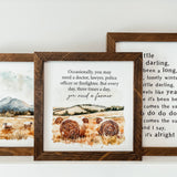 044 ($40) Three Times A Day You Need A Farmer Framed Wood Sign
