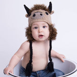 039 ($34) Buffalo Earflap Beanie Hat - 2-6yrs