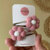 000($10) Forget BKnot - Flower Snap Hair Clips