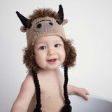 039 ($34) Buffalo Earflap Beanie Hat - 2-6yrs