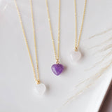 006 ($45) Oh So Lovely - Gemstone Heart Pendant Necklace