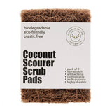Coconut Scourer Scrub Pads, 100% plant based and compostable, pack of 2