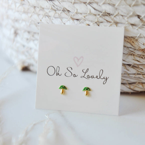 006 ($28) Mushroom Stud Earrings