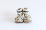 000 ($55-$58) Huddy Buddies - Wool Booties - Brown Owl