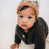 039 ($63) Loden Garter Stitch Cardigan Sweater Baby & Toddler