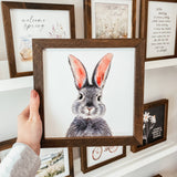 044 ($40) Watercolour Bunny Sign | Framed Easter Sign