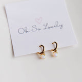 006 ($50) TIFFANY, Square Opal Huggie Hoop