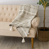018 ($120) Throw - Woven with Textures and Tassels