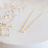 006 ($42) Indi dainty oval opal necklace