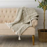 018 ($120) Throw - Woven with Textures and Tassels