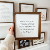 044 ($40) Strong Women Framed Wood Sign