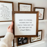 044 ($40) Strong Women Framed Wood Sign