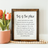 044 ($42) This Is The Place Framed Wood Sign
