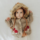 039 ($68) Mushroom Pebble Cardigan Sweater Baby & Toddler
