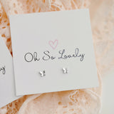 ($22) Selah Tiny Butterfly Stud Earrings