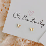 ($22) Selah Tiny Butterfly Stud Earrings