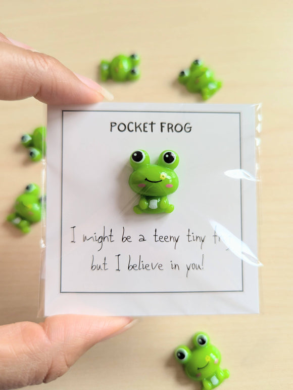 000 ($7) Pocket Frog Encouragement Card with Mini Figurine