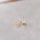 006 ($45) Little diamond heart stud earrings