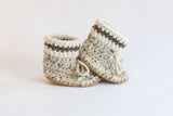 000 ($55-$58) Huddy Buddies - Wool Booties - Brown Owl