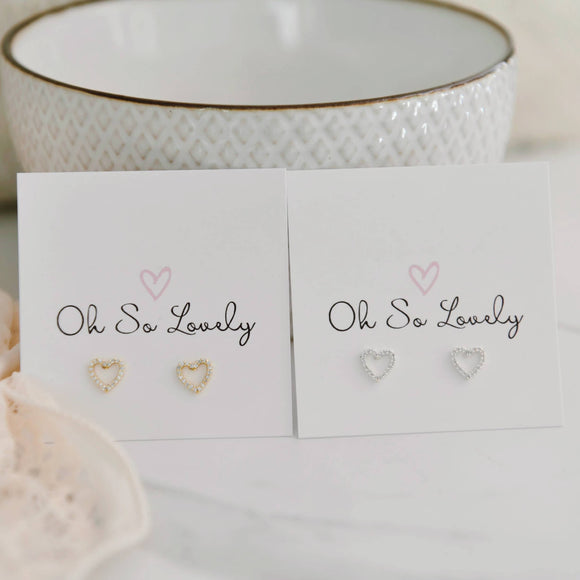 ($50) Jane Heart Studs