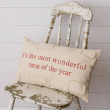 018 ($32) Pillow - It's Most Wonderful Time of The Year