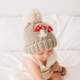 039 ($40-$42) Mushroom Hand Knit Beanie Hat