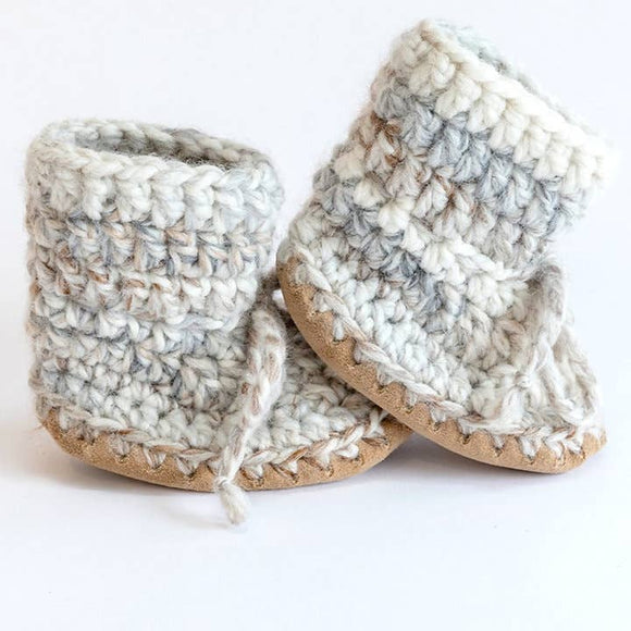 000 ($55-$58) Huddy Buddies - Wool Booties - Driftwood